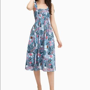 NWT Kate Spade casual garden post smocked dress
